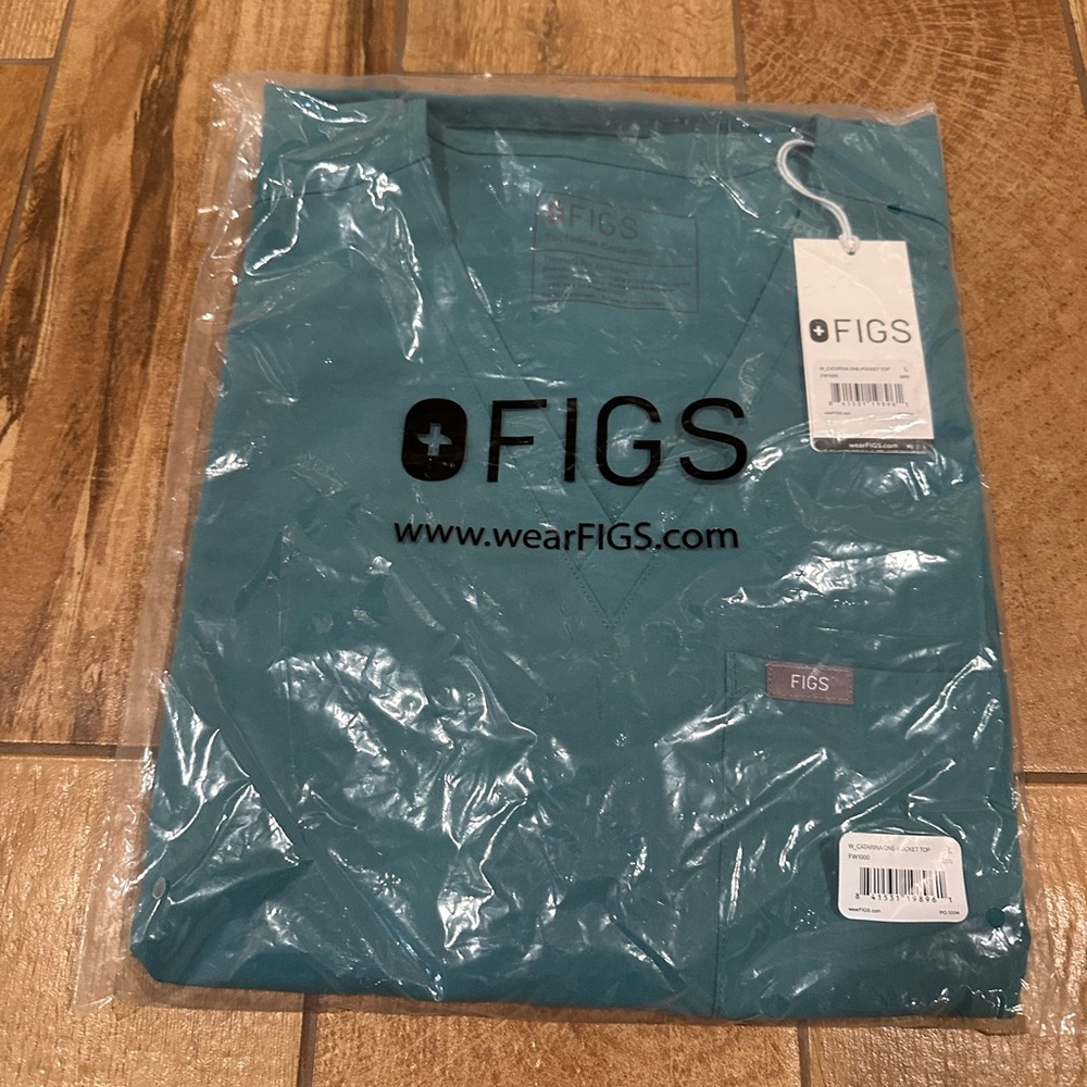 Figs Men's Short Sleeve Teal Tee